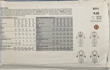 Load image into Gallery viewer, 1980’s Vintage Sewing Pattern: Butterick 6111