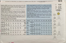 Load image into Gallery viewer, 1988 Vintage Sewing Pattern: Butterick 6818