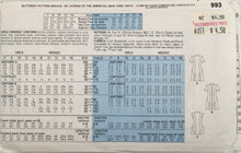 Load image into Gallery viewer, 1980’s Vintage Sewing Pattern: Butterick 993