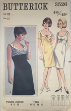Load image into Gallery viewer, 1965 Vintage Sewing Pattern: Butterick 3526