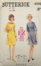 Load image into Gallery viewer, 1966 Vintage Sewing Pattern: Butterick 4102