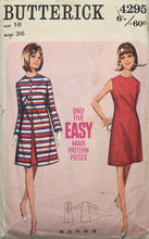 Load image into Gallery viewer, 1960's Vintage Sewing Pattern: Butterick 4295