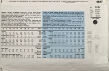 Load image into Gallery viewer, 1990 Vintage Sewing Pattern: Butterick 4847