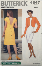 Load image into Gallery viewer, 1990 Vintage Sewing Pattern: Butterick 4847