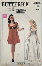 Load image into Gallery viewer, 1968 Vintage Sewing Pattern: Butterick 4924