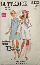 Load image into Gallery viewer, 1960's Vintage Sewing Pattern: Butterick 5233
