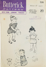 Load image into Gallery viewer, 1950’s Vintage Sewing Pattern: Butterick 526