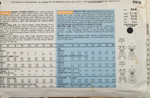 Load image into Gallery viewer, 1991 Vintage Sewing Pattern: Butterick 5372