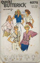 Load image into Gallery viewer, 1978 Vintage Sewing Pattern: Butterick 6275