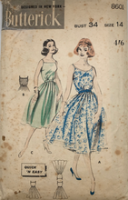 Load image into Gallery viewer, 1950's Vintage Sewing Pattern: Butterick 8601