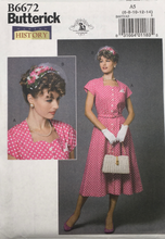 Load image into Gallery viewer, 1950’s Reproduction Sewing Pattern: Butterick B6672