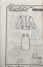 Load image into Gallery viewer, 1989 Vintage Sewing Pattern: Simplicity 9301