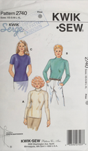 Load image into Gallery viewer, 1990's Vintage Sewing Pattern: Kwik Sew 2740