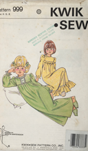 Load image into Gallery viewer, 1970's Vintage Sewing Pattern: Kwik Sew 999