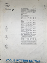 Load image into Gallery viewer, 1978 Vintage Sewing Pattern: Little Vogue 1824