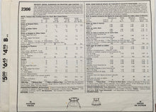 Load image into Gallery viewer, 1985 Vintage Sewing Pattern: McCalls 2306