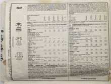 Load image into Gallery viewer, 1986 Vintage Sewing Pattern: McCalls 2337