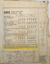 Load image into Gallery viewer, 1970's Vintage Sewing Pattern: McCalls 2402
