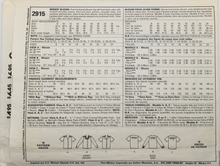 Load image into Gallery viewer, 1987 Vintage Sewing Pattern: McCalls 2915