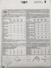 Load image into Gallery viewer, 2000 Sewing Pattern: McCalls 3033