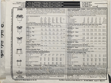 Load image into Gallery viewer, 1987 Vintage Sewing Pattern: McCalls 3145