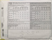 Load image into Gallery viewer, 2001 Sewing Pattern: McCalls 3334