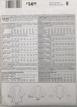 Load image into Gallery viewer, 2001 Sewing Pattern: McCalls 3340