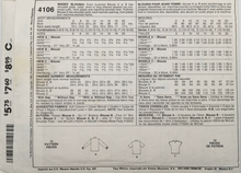 Load image into Gallery viewer, 1989 Vintage Sewing Pattern: McCalls 4106