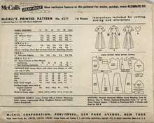 Load image into Gallery viewer, 1950's Sewing Pattern: McCalls 4271