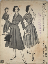 Load image into Gallery viewer, 1950's Sewing Pattern: McCalls 4271