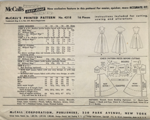 Load image into Gallery viewer, 1957 Sewing Pattern: McCalls 4318