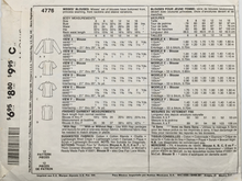 Load image into Gallery viewer, 1990 Vintage Sewing Pattern: McCalls 4776