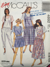 Load image into Gallery viewer, 1990 Vintage Sewing Pattern: McCalls 4892