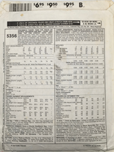 Load image into Gallery viewer, 1991 Vintage Sewing Pattern: McCalls 5356