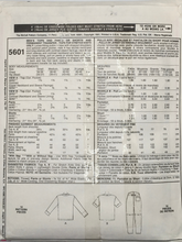 Load image into Gallery viewer, 1991 Vintage Sewing Pattern: McCalls 5601