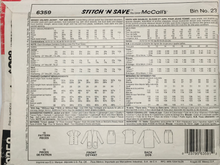 Load image into Gallery viewer, 1993 Vintage Sewing Pattern: McCalls 6359