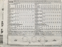 Load image into Gallery viewer, 1993 Vintage Sewing Pattern: McCalls 6436