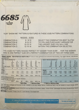 Load image into Gallery viewer, 1980’s Vintage Sewing Pattern: McCalls 6685