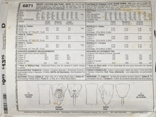 Load image into Gallery viewer, 1993 Vintage Sewing Pattern: McCalls 6871