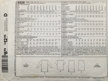 Load image into Gallery viewer, 1994 Vintage Sewing Pattern: McCalls 6926