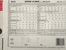 Load image into Gallery viewer, 1994 Vintage Sewing Pattern: McCalls 6970