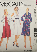 Load image into Gallery viewer, 1980 Vintage Sewing Pattern: McCalls 6980