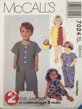Load image into Gallery viewer, 1994 Vintage Sewing Pattern: McCalls 7024