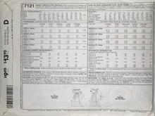Load image into Gallery viewer, 1994 Vintage Sewing Pattern: McCalls 7121