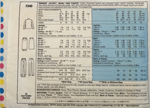 Load image into Gallery viewer, 1980 Vintage Sewing Pattern: McCalls 7340