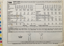 Load image into Gallery viewer, 1980 Vintage Sewing Pattern: McCalls 7356