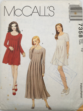 Load image into Gallery viewer, 1994 Vintage Sewing Pattern: McCalls 7358