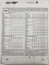 Load image into Gallery viewer, 1995 Vintage Sewing Pattern: McCalls 7606