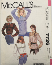 Load image into Gallery viewer, 1981 Vintage Sewing Pattern: McCalls 7726