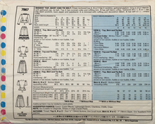 Load image into Gallery viewer, 1982 Vintage Sewing Pattern: McCalls 7867